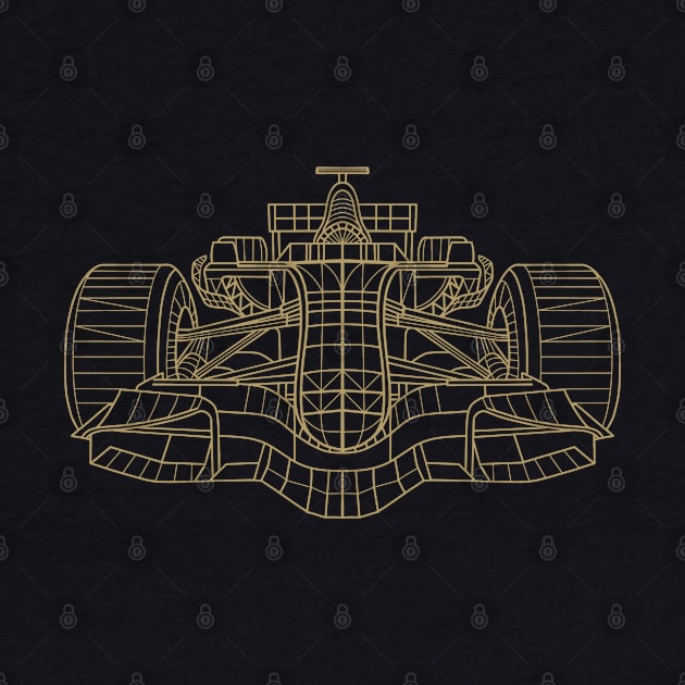 F1 Car Front Blueprint by origato